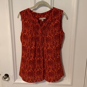 Size S Banana Republic print sleeveless blouse
